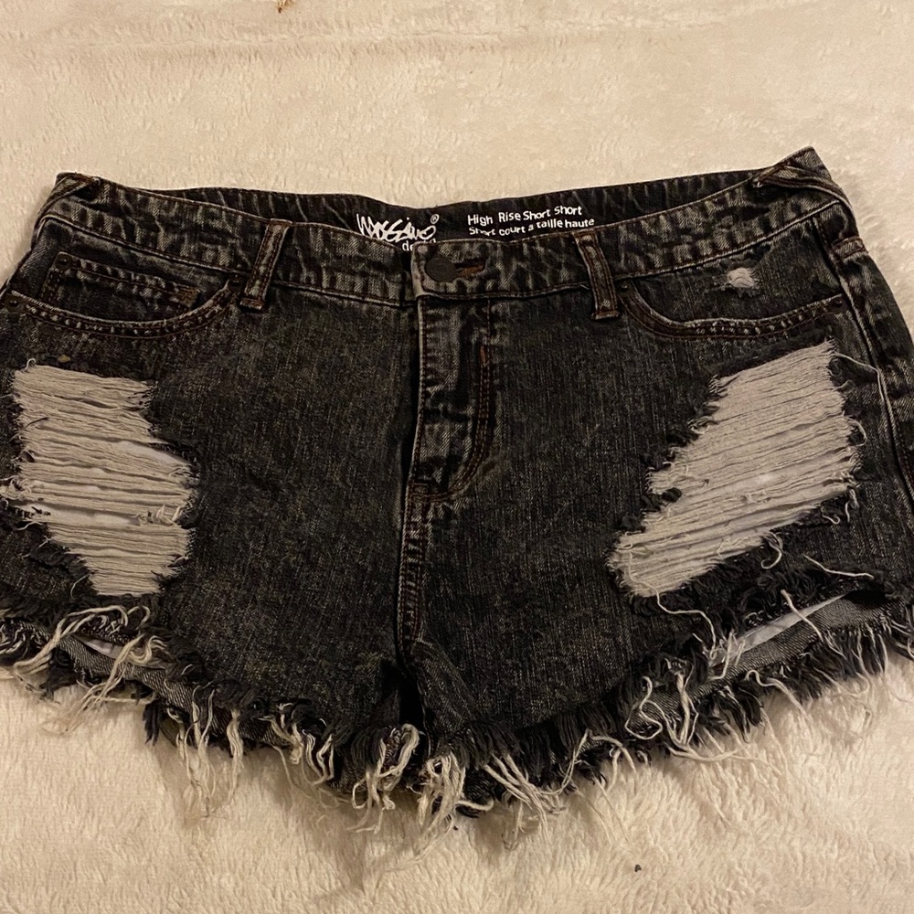 Mossimo Supply Co. High Waist Black Denim Shorts